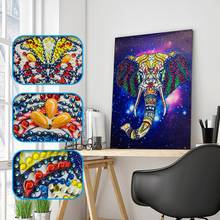 5D DIY Алмазная картина особой формы слон вышивка крестиком набор животные картина из горного хрусталя мозаика домашний Декор подарок 2024 - купить недорого