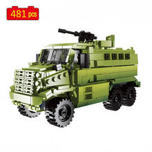 Military series World War II WW2 Russian Battlefield Transport Truck Weapon DIY Model Building Blocks Bricks Toys Gifts 2024 - buy cheap