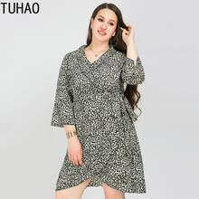 TUHAO 2020 Spring Summer 5XL 6XL 8XL 7XL Plus Size LOEOPARD Dress Vintage Women Large Size Lady Office Big Size Party Dress WM73 2024 - buy cheap