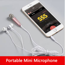 Micrófono de estudio Estéreo Portátil de 3,5mm, Mini micrófono KTV, Karaoke, para teléfono móvil, portátil, PC, de escritorio, de tamaño pequeño 2024 - compra barato