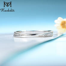 Kuololit-anillo de oro amarillo para mujer, sortija de compromiso con diamantes 100% naturales de 10K y 14K, color blanco, boda Vintage 2024 - compra barato