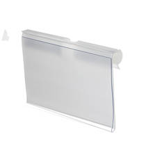 In White PVC Plastic Price Tag Sign Label Display Holders Clips for Supermarket Shelf Wire Hook Rack 6/8/10x4/4.5cm 100pcs 2024 - buy cheap