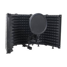 Escudo de aislamiento de micrófono, protector de pantalla de viento de espuma absorbente de sonido, montaje a prueba de golpes para cabina de estudio 2024 - compra barato