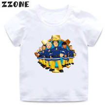 2020 New Summer Baby Boys T shirt Fireman Sam Cartoon Print Kids T-Shirts Funny Firefighter Children Girls Tops Clothes,HKP2450 2024 - buy cheap