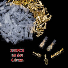 200PCS 2.8/4.8/6.3mm Female Male Spade Crimp Terminals Sleeve Wire Wrap Connector kit 2024 - buy cheap