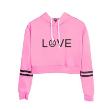 Lil Peep Love Женская толстовка с длинным рукавом, пуловер, топы, Короткий Джемпер, толстовка для девочек, повседневный укороченный топ с капюшоном, одежда в стиле хип-хоп 2024 - купить недорого