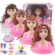 Bonecas crianças conjunto de pente para maquiagem, bonecas de meio corpo, brinquedo ideal para maquiagem de meninas 2024 - compre barato