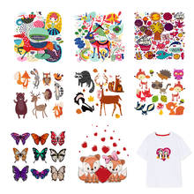 Iron-on Transfers for Clothing Patches Thermo Stickers Applique Diy Animals Patch Flex Fusible Transfer Vinyl Adhesive Stripe I 2024 - buy cheap