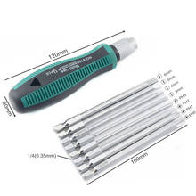 9Pcs set Precision Screwdriver Set 1/4"/6.35mm Slotted Bits With Magnetic Multitool Home Appliances Repair Hand Tools 2024 - buy cheap