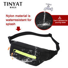 TINYAT Man Waist Bags Net Polyester Fanny Pack Outdoor Sports Crossbody Bag For Men Travel Phone Chest Banana Bag Bum Belt Bags 2024 - buy cheap