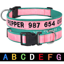 Embroidered Customized Pet Collars Nylon Dog Collar Personalized Puppy ID Name Collar for Small Medium Large Dogs Adjustable 2024 - buy cheap