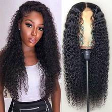 Deep Wave Silk Base Lace Closure Wig Human Hair 5x5 Silk Top Lace Wigs Curly Mongolian Remy Hair Lace Front Wig Natural Black 2024 - buy cheap