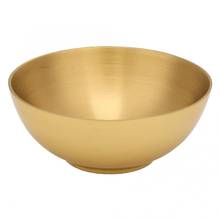 Gold Round Food Bowl Thick Double-layer Container Pure Brass Bowl Copper Bowls Fruit Soup Noodle Bowl Kitchen Tableware Hot 2024 - buy cheap