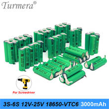 Paquete de batería 3S 4S 5S 6S 12,6 V 16,8 V 18V 25V 18650, TUR18650-VTC6 3000mAh 6000mAh 30A para batería de destornillador Shurika (Personalizado) 2024 - compra barato