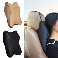 Автомобильная подушка для шеи, 3D подушка с пенным наполнителем с эффектом памяти, регулируемый автомобильный подголовник, подушка для путешествий, подушка для шеи, поддерживающий держатель, подушка для сиденья 2024 - купить недорого