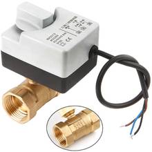 Actuador eléctrico de válvula de bola motorizada con interruptor Manual, Ac220V, Dn25, 2 vías, 3 cables 2024 - compra barato