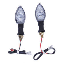 2x 12-led lente óptica lâmpadas moto motocicleta turno sinal indicador de luz lâmpada 2024 - compre barato