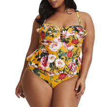 2020 Sexy de talla grande traje de baño Bikini mujer traje de baño cintura alta traje de baño Tankini dos piezas traje de baño XXL ropa de playa 2024 - compra barato
