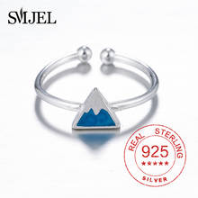 Женское кольцо из серебра 100% пробы с синей эмалью 2024 - купить недорого