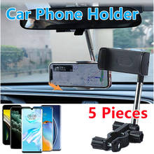 5 Pieces Car Rearview Mirror Mount Phone Holder For iPhone 12 GPS Seat Mobile Phone Accessories Phone Holder In Car Adjustable 2024 - buy cheap