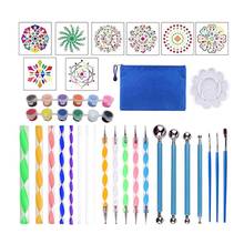 34pcs Mandala Dotting Tools Set for Painting Rock Stone Ceramic Stencil Template Brush Acrylic Paint 2024 - buy cheap