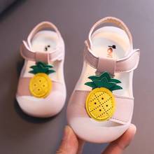 Sandálias de abacaxi para crianças, sapatos de praia casuais rosa e branco de abacaxi para bebês recém-nascidos, moda verão 2021 2024 - compre barato