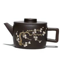 Yixing auténtico, tetera de arcilla púrpura, Zisha, hecho a mano, juego de té, para beber té, barro Huanglongshan, tetera Meixiang Hanwa, negro 2024 - compra barato