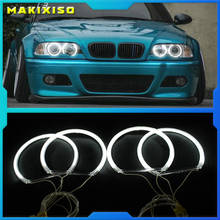 Car-styling Dual color WHITE Yellow 4X131MM LED Halo Rings Cotton Light For BMW E36 E38 E39 E46 M3 LED SMD Angel Eyes Lamp 2024 - buy cheap