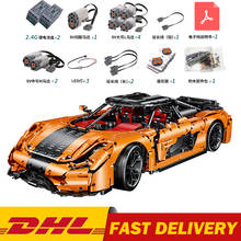 DHL MOC Technical Car Series Remote Control Orange Koenigseggs Sports Racing Car Model Building Blocks Bricks Toys Kids Gifts 2024 - buy cheap