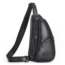 Mochila masculina de couro bovino verdadeiro, bolsa de ombro transversal, vintage, de alta qualidade, mochila masculina 2024 - compre barato