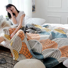 Японское Хлопковое одеяло, одеяло для кровати, тонкое летнее воздушное одеяло, одеяло, покрывало для кровати, покрывало с маргариткой для двуспальной кровати 2024 - купить недорого