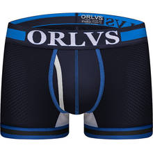 2020 ORLVS Brand Sexy Men Underwear Boxer Cueca Male Panties Mesh Breathable Solid Basic Underpants Boxers Man OR118 2024 - buy cheap