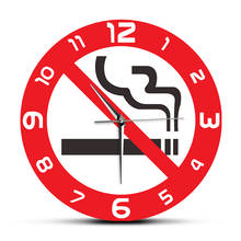 Prohibition Sign No Smoking Warning Wall Clocks Smoking is Prohibited Public Place Coffee Shop Store Decor Hanging Clocks Watch 2024 - buy cheap