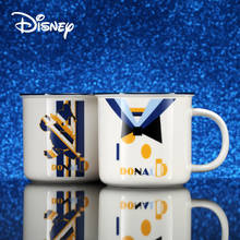 Disney натуральная кожа с принтом «Дональд Дак» керамическая чашка воды модные чайная чашка с крышкой Ложка с мультипликационным принтом «молоко» кофейная кружка в виде пары Рождественская чашка 2024 - купить недорого