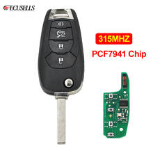 4 Button Modified Flip Remote Key Folding Smart Car Key 315MHZ ID46 PCF7941 Chip For Chevrolet Cruze 2014 2015 2016 2017 2018 2024 - buy cheap