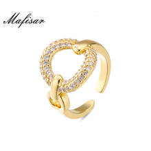 Mafisar старинных золотых Цвет в богемном стиле Вечерние ювелирные изделия AAA кубический циркон Геометрическая Шарм кольцо для женщин женские аксессуары 2024 - купить недорого