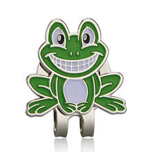 Pack 2 Pcs Smile Frog Golf Ball Mark w Magnetic Golf Hat Clip Green Mr Smile Frog Golf Marker Training Aids Drop Ship 2024 - buy cheap