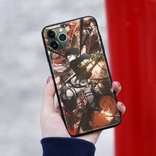 Capa de celular levi ackerman, capinha de anime para iphone se 6s 7 8 plus x xr xs 11 pro max samsung s note 8 9 10 20 plus ultra 2024 - compre barato