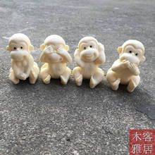 Четыре обезьяны с фруктами слоновой кости не говорят, не слушайте, не смотрите на домашние украшения, украшения для гостиной 2024 - купить недорого