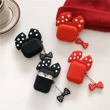 Cute Cartoon Polka Dot Bow Liquid Silicone Protection Headset Cases For Apple Airpods Pro Gen 1 2 Earphone Cover Headphone Funda 2024 - buy cheap