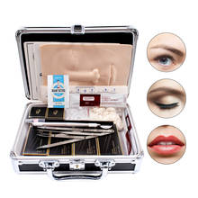 Permanent Makeup Tattoo Kit Microblading Neddle Eyebrow Pencil Manual Pen Practice Skin Ruler Inkcups Microblading Pigment 2024 - buy cheap