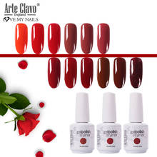 Arte Clavo 15ml Wine Red Series Nail Gel Polish New Colors Soak Off Vernis Semi Permanent LED Manicure Nails Art  Hybrid Gel 2024 - buy cheap