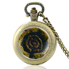 Reloj de bolsillo de cuarzo con colgante para hombre y mujer, accesorio de pulsera de cuarzo con diseño de mapa misterioso de Atlantis Vintage, regalo de hora 2024 - compra barato