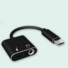 USB C аудио сплиттер C Jack 3,5 мм адаптеру Type-C кабель наушников Aux 3,5 мм Адаптер конвертера для Huawei Xiaomi 2024 - купить недорого