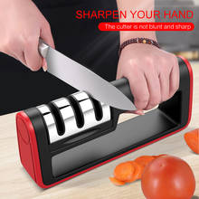 Kitchen Knife Sharpener 3 Stages Professional Kitchen Sharpening Stone Grinder Knives Whetstone Tungsten Sharpener Tools Cocina 2024 - buy cheap