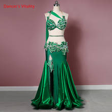 Belly Dance Competition Outfits Customized Slap-up Bra Fishtail Skirt Rhinestone Belt Set Oriental Indian Dancing Stage Costume 2024 - buy cheap