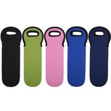 2019 Neoprene Bottle Wine Hand-held Neoprene Wine Bottles Cooler Neoprene Black Wine-bottle Bag Protective Sleeve Covers 2024 - buy cheap