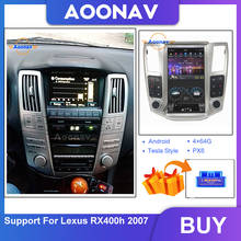 Автомобильное радио AOONAV в стиле Тесла с вертикальным экраном, мультимедийный плеер для Lexus 400H 2007, автомобильный стерео GPS-навигатор, головное устройство 2024 - купить недорого