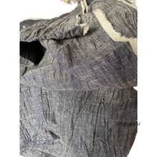 Bufanda de lino puro de alta calidad, tela fina azul para ropa 2024 - compra barato