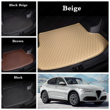 Custom Car Trunk Protector Liners for ALFA ROMEO Giulia Stelvio  Auto Cargo Boot Liners Suvs Leather Car Cargo Liner Boot Mats 2024 - buy cheap